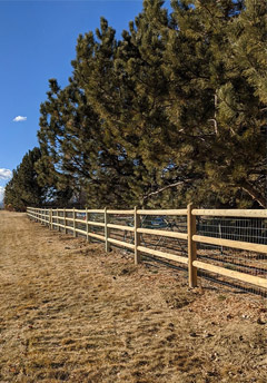 Three Rail Cedar Fence - Sonrise NoCo